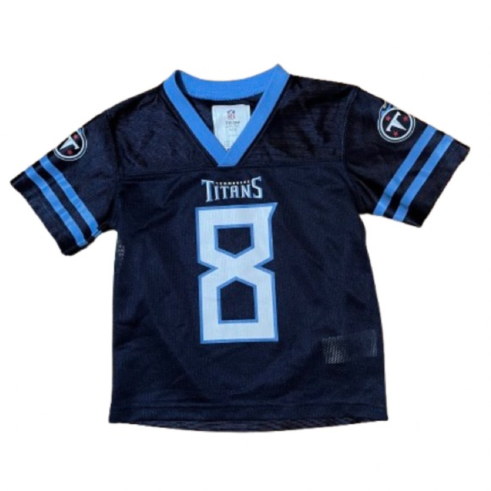Kids Titans Marcus Mariota #8 Navy Blue Jersey Shirt Size 3T